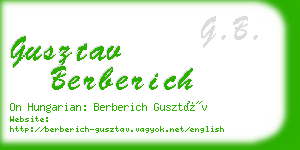 gusztav berberich business card